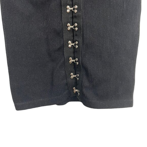 2/$30‎ Zara Black Hook and Eye Seamless Mini Ribbed Bodycon Dress Size XS - Picture 6 of 10